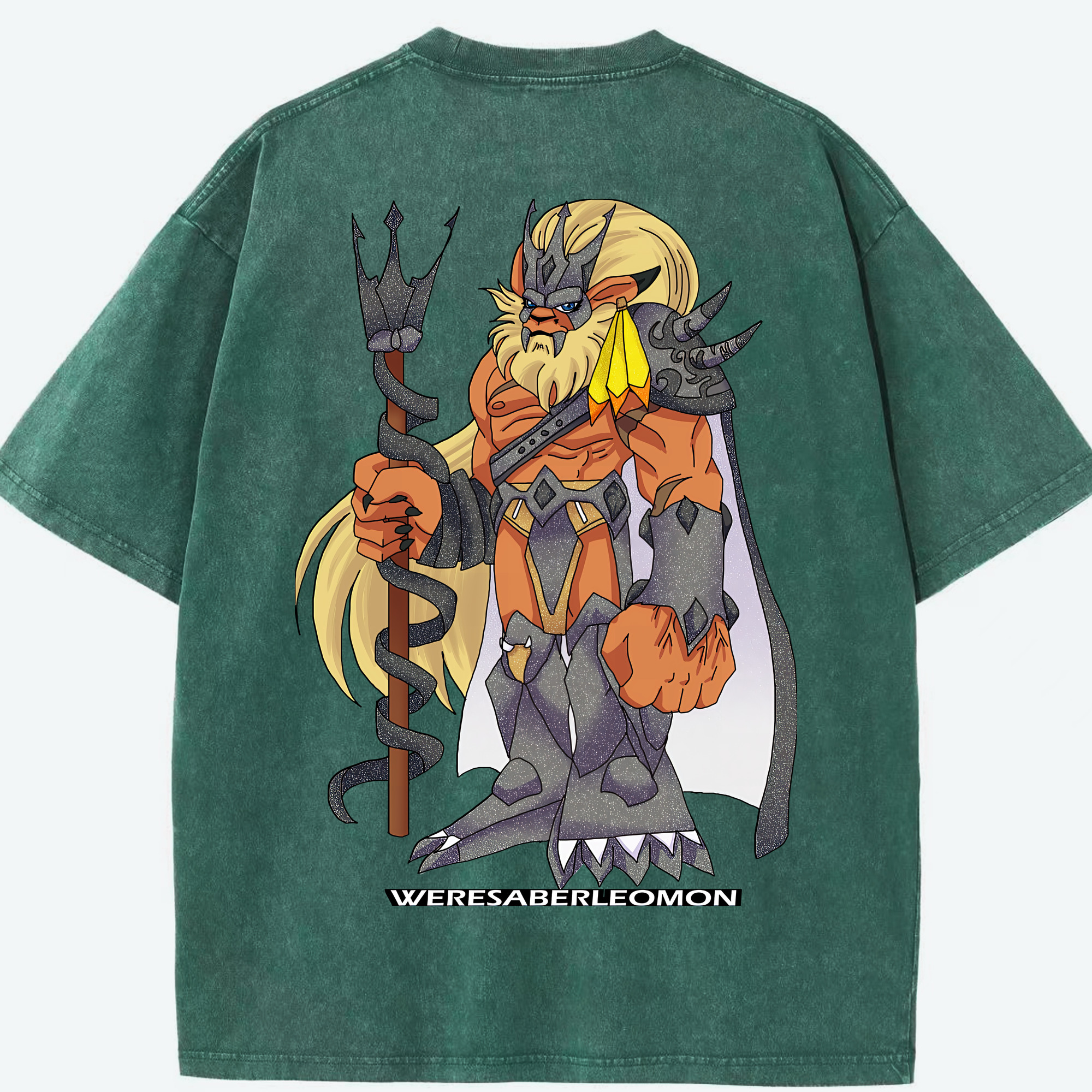 （画像用） Digimon デジタルモンスター/デジモン 綿100% ヴィンテージ風 半袖Tシャツ（背面プリント）